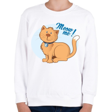 PRINTFASHION Meow me! - cicás póló - Gyerek pulóver - Fehér