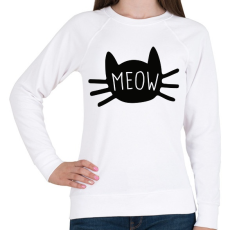 PRINTFASHION Meow  - Női pulóver - Fehér