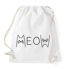 PRINTFASHION Meow - Sportzsák, Tornazsák - Fehér tornazsák