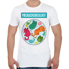 PRINTFASHION Meowcrobiology - Férfi póló - Fehér