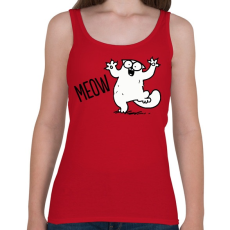 PRINTFASHION Meoww - Női atléta - Cseresznyepiros