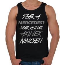 PRINTFASHION Mercedes  - Férfi atléta - Fekete atléta, trikó