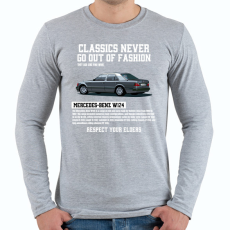 PRINTFASHION mercedes - Férfi hosszú ujjú póló - Sport szürke