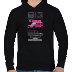 PRINTFASHION Mercedes G Wagen - Férfi kapucnis pulóver - Fekete