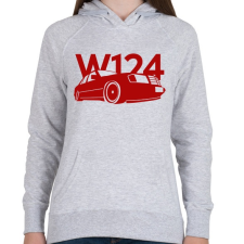 PRINTFASHION Mercedes w124 - Női kapucnis pulóver - Sport szürke női pulóver, kardigán