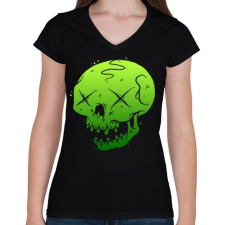 PRINTFASHION Méreg - Női V-nyakú póló - Fekete női póló