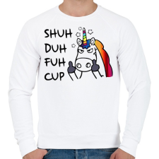 PRINTFASHION Mérges egyszarvú - Férfi pulóver - Fehér férfi pulóver, kardigán