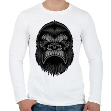 PRINTFASHION Mérges Gorilla - Férfi hosszú ujjú póló - Fehér