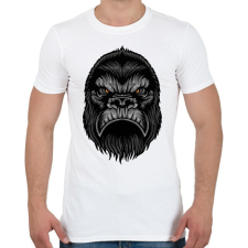 PRINTFASHION Mérges Gorilla - Férfi póló - Fehér férfi póló