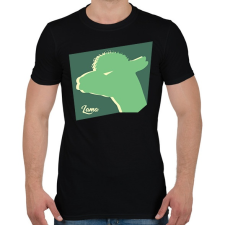 PRINTFASHION Mérges láma - Férfi póló - Fekete férfi póló