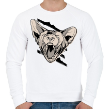 PRINTFASHION Mérges macska - Férfi pulóver - Fehér női pulóver, kardigán