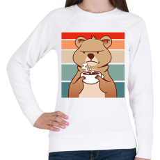 PRINTFASHION Mérges medve - Női pulóver - Fehér