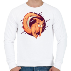 PRINTFASHION Mérges mókus - Férfi pulóver - Fehér