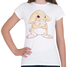 PRINTFASHION Mérges nyuszi - Női póló - Fehér női póló