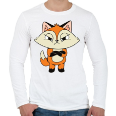 PRINTFASHION Mérges róka - Férfi hosszú ujjú póló - Fehér