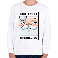 PRINTFASHION Mérges Télapó - Gyerek pulóver - Fehér gyerek pulóver, kardigán