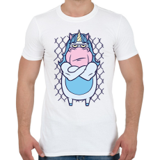 PRINTFASHION Mérges unikornis - Férfi póló - Fehér