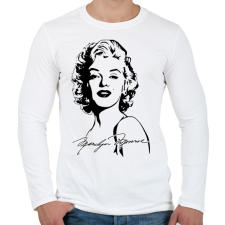 PRINTFASHION merilyn monroe - Férfi hosszú ujjú póló - Fehér férfi póló
