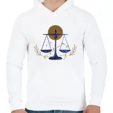 PRINTFASHION Mérleg - Férfi kapucnis pulóver - Fehér női pulóver, kardigán