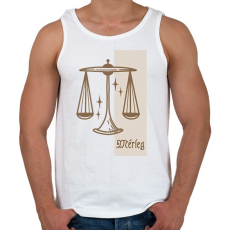 PRINTFASHION Mérleg horoszkóp - Férfi atléta - Fehér