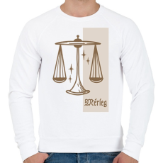 PRINTFASHION Mérleg horoszkóp - Férfi pulóver - Fehér