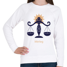 PRINTFASHION Mérleg minta - Női pulóver - Fehér