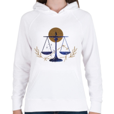 PRINTFASHION Mérleg - Női kapucnis pulóver - Fehér