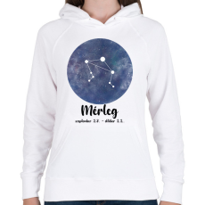 PRINTFASHION Mérleg - Női kapucnis pulóver - Fehér