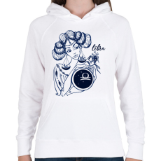 PRINTFASHION mérleg - Női kapucnis pulóver - Fehér