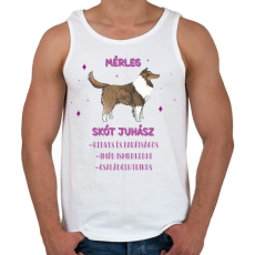 PRINTFASHION Mérleg - Skót juhász - Férfi atléta - Fehér