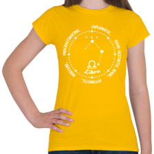 PRINTFASHION Mérleg tulajdonságok - Női póló - Sárga női póló