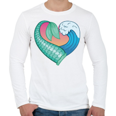 PRINTFASHION Mermaid love - Férfi hosszú ujjú póló - Fehér