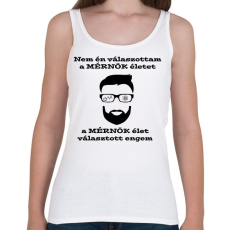 PRINTFASHION Mérnök élet - Női atléta - Fehér