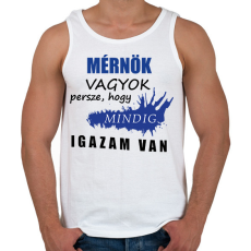 PRINTFASHION Mérnök vagyok... - Férfi atléta - Fehér