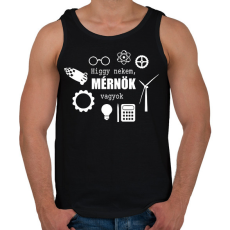 PRINTFASHION Mérnök vagyok - Férfi atléta - Fekete
