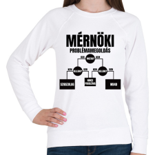 PRINTFASHION Mérnöki problémamegoldás - Női pulóver - Fehér női pulóver, kardigán