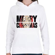 PRINTFASHION MERRY CHRISTMAS - A nagy pénzrablás - Női kapucnis pulóver - Fehér