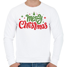 PRINTFASHION Merry Christmas - Boldog karácsonyt - Férfi pulóver - Fehér férfi pulóver, kardigán