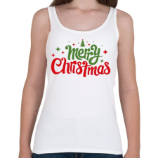 PRINTFASHION Merry Christmas - Boldog karácsonyt - Női atléta - Fehér női trikó