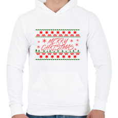 PRINTFASHION Merry christmas - Férfi kapucnis pulóver - Fehér