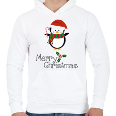 PRINTFASHION Merry Christmas - Férfi kapucnis pulóver - Fehér