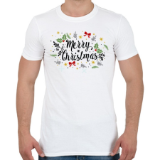 PRINTFASHION Merry Christmas - Férfi póló - Fehér férfi póló