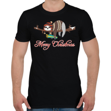 PRINTFASHION Merry Christmas  - Férfi póló - Fekete férfi póló