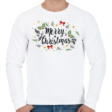 PRINTFASHION Merry Christmas - Férfi pulóver - Fehér