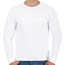 PRINTFASHION Merry Christmas  - Férfi pulóver - Fehér
