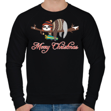PRINTFASHION Merry Christmas  - Férfi pulóver - Fekete