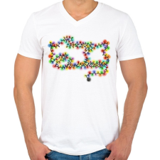 PRINTFASHION Merry Christmas! - Férfi V-nyakú póló - Fehér férfi póló