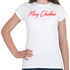 PRINTFASHION Merry Christmas - Női póló - Fehér női póló