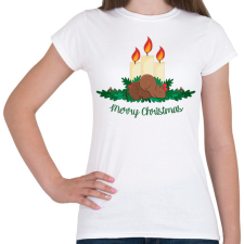 PRINTFASHION Merry Christmas - Női póló - Fehér női póló