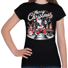 PRINTFASHION Merry Christmas - Női póló - Fekete